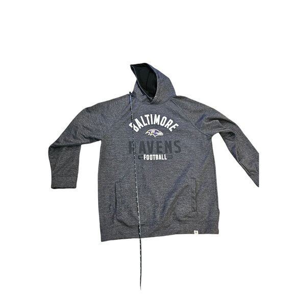 Baltimore Ravens NFL Pro Line Fanatics Hoodie 2X Sweatshirt Gray Long Sleeve Pul - Picture 7 of 9